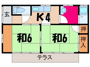 江曽島貸家の物件間取画像